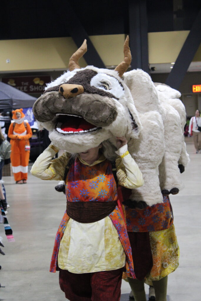 Appa walking by convention floor