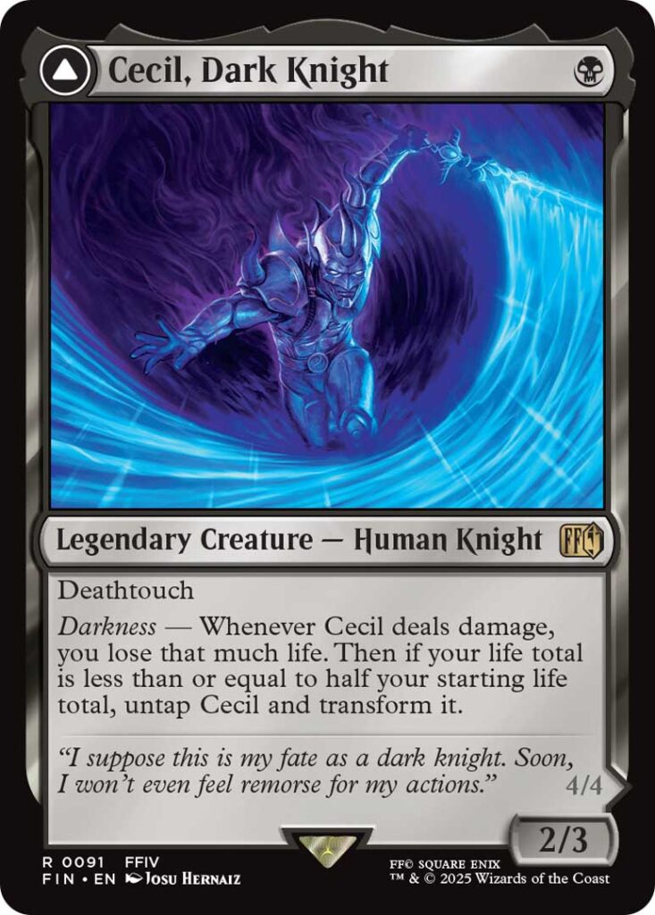 Cecil, Dark Knight in MTG Final Fantasy.