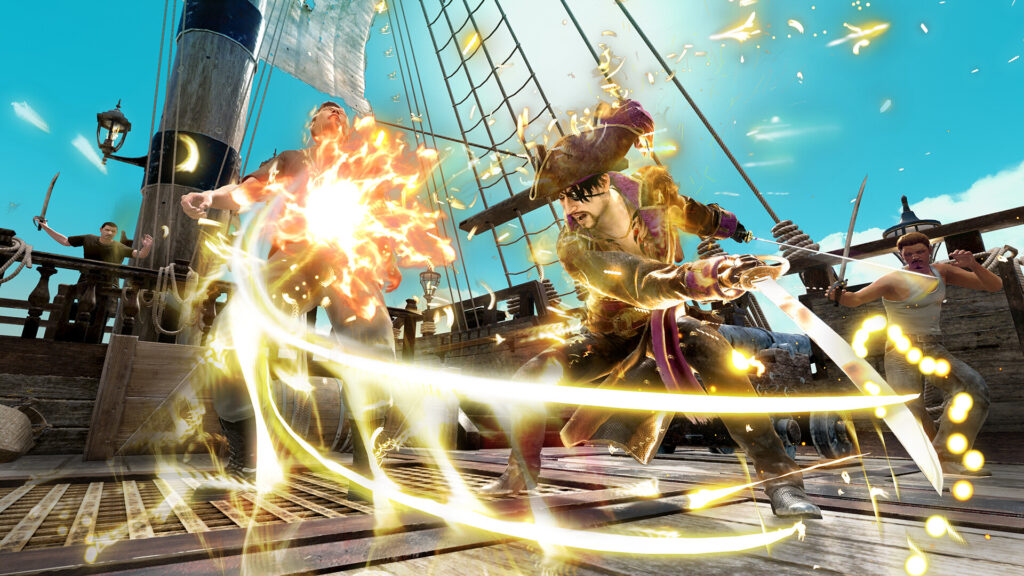 Like a Dragon: Pirate Yakuza in Hawaii combat on ship