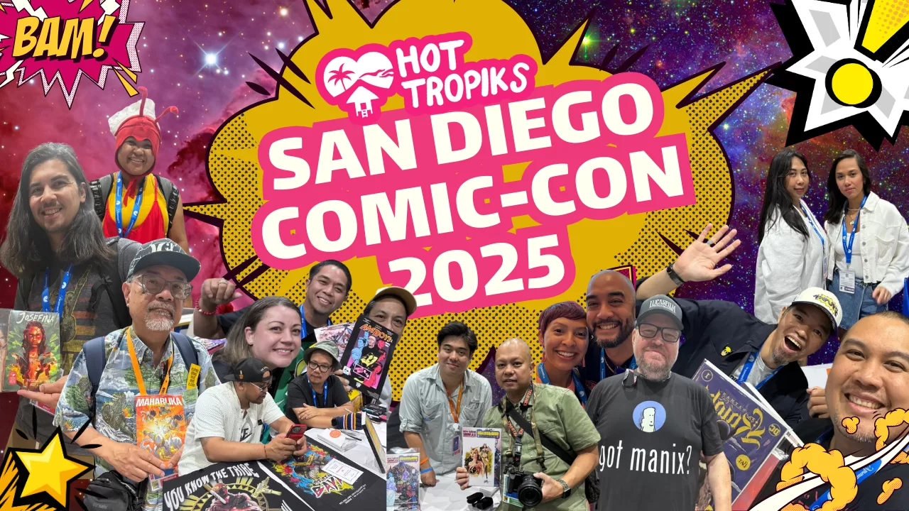 Hot Tropiks Banner San Diego Comic-Con Banner featuring Various Filipino and Filipino-American comic and industry creators