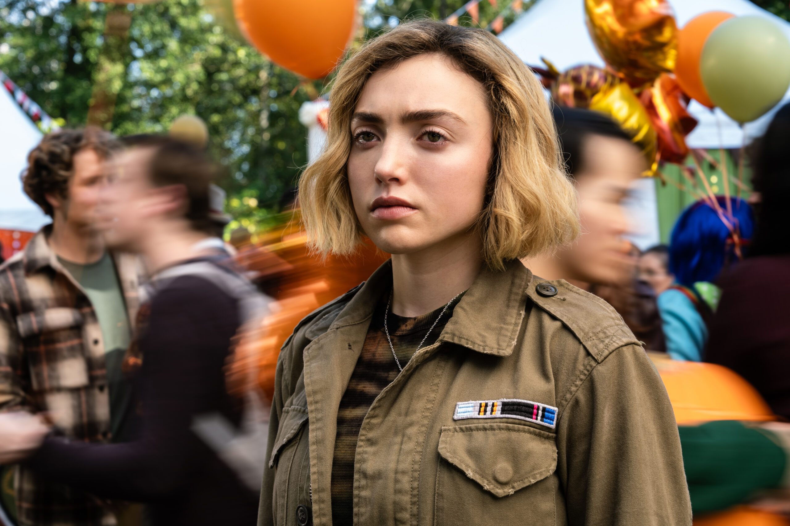 Maddie Nears seems stuck in her head at school in School Spirits Season 3.