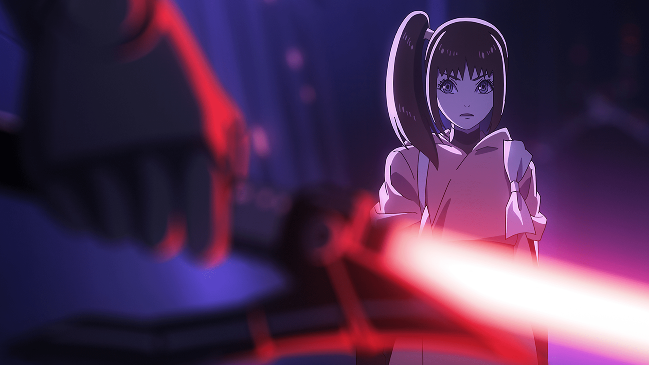 Lah Kara as she confronts Nawaam in Star Wars: Visions Presents The Ninth Jedi.